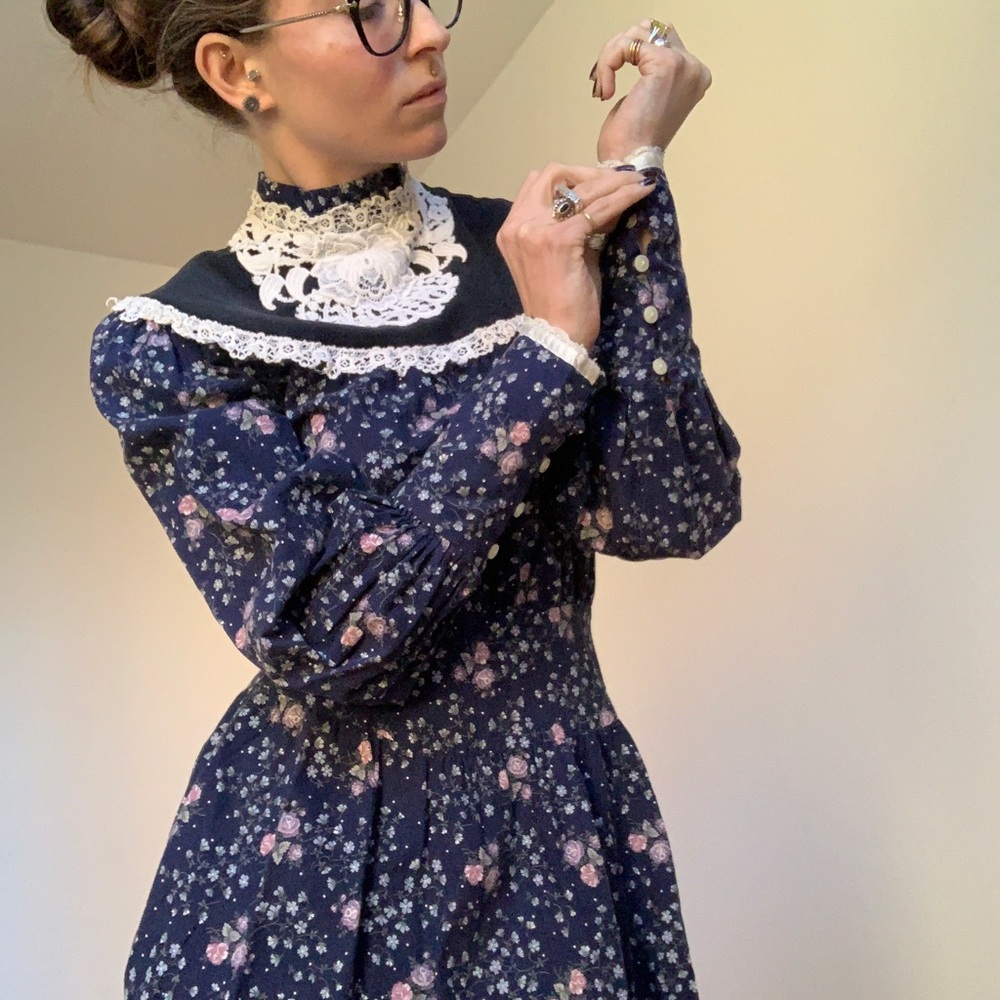 Gunne sax vintage long sleeve dress w/pockets XS